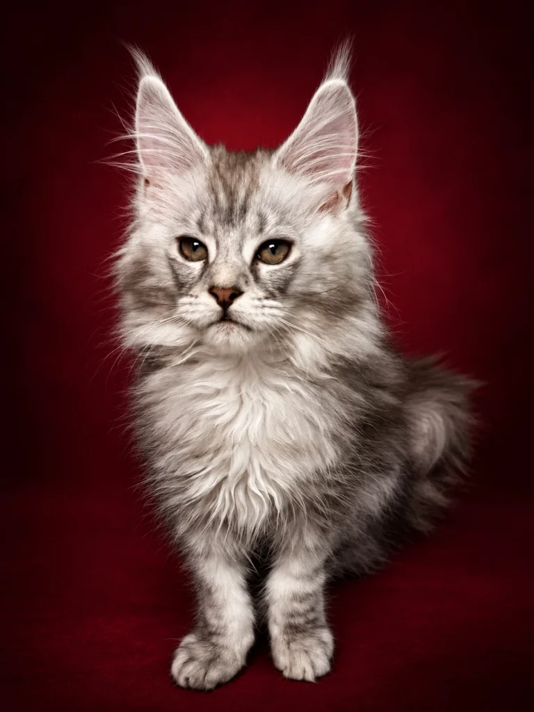 Luna black silver tabby with beautiful profile and coat